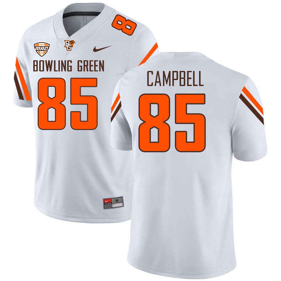 Bowling Green Falcons #85 Caden Campbell College Football Jerseys Stitched-White